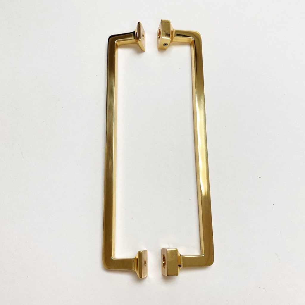 Brass Glass Shower Door Handle - Back to Back Shower Knob - Forge Hardware Studio
