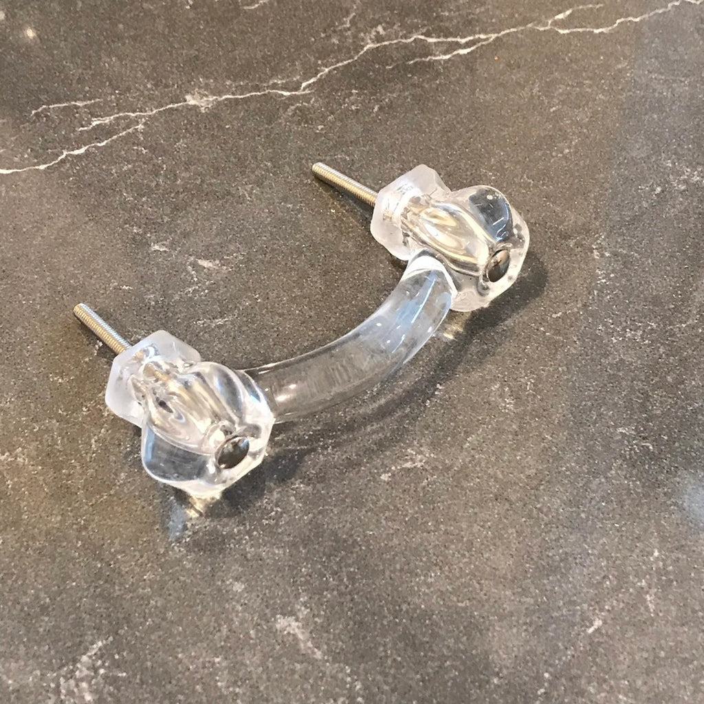 Glass Depression Clear Drawer Pull and Cabinet Knobs - Forge Hardware Studio