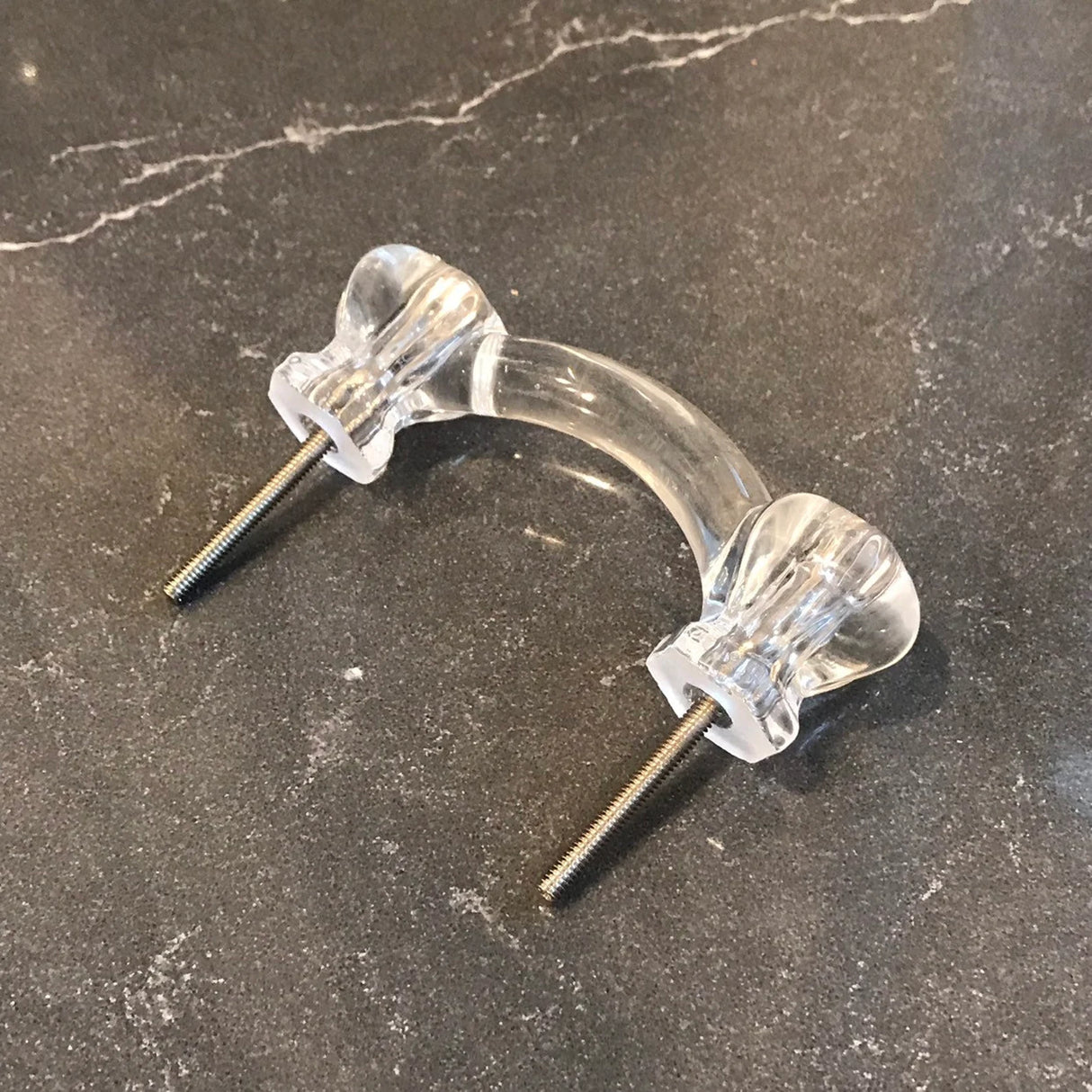 Glass Depression Clear Drawer Pull and Cabinet Knobs - Forge Hardware Studio