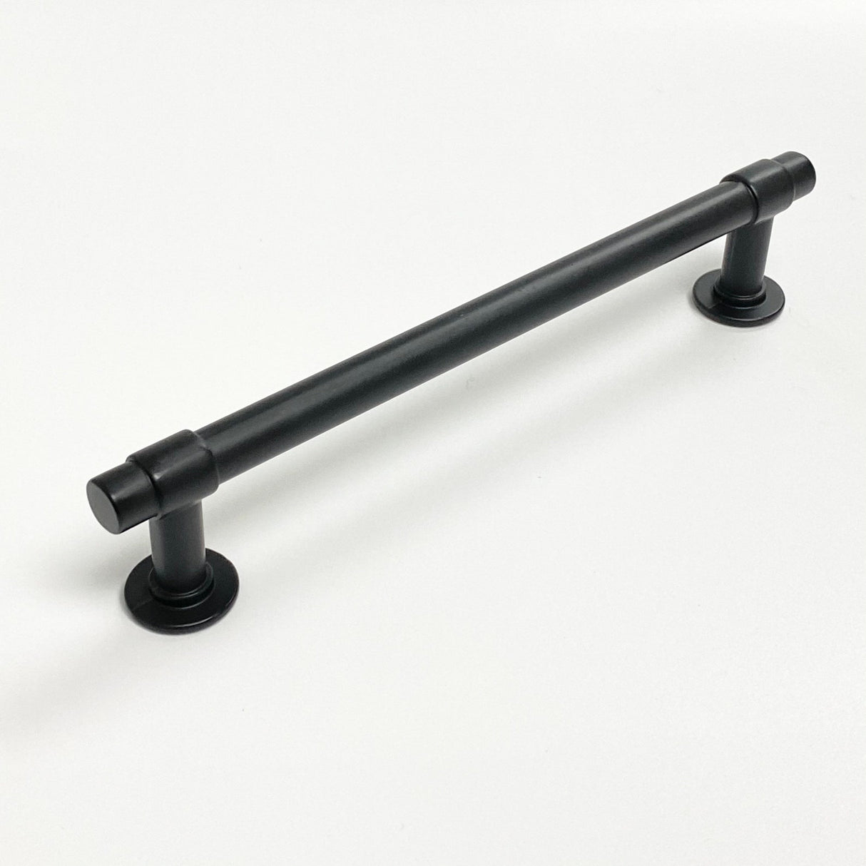 Matte Black "Farmhouse" Cabinet Knob and T-Bar Drawer Pulls - Forge Hardware Studio