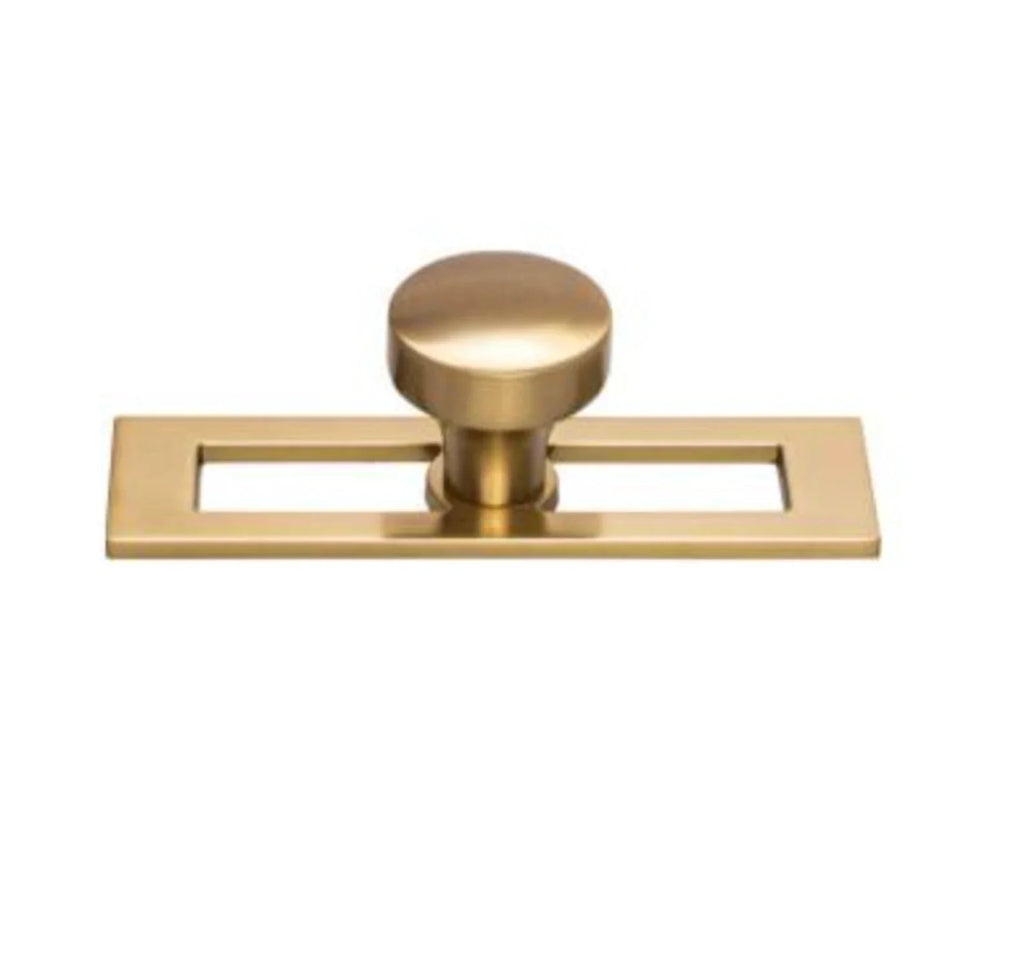 Champagne Bronze "City" Drawer Pulls and Knob with Backplate - Forge Hardware Studio