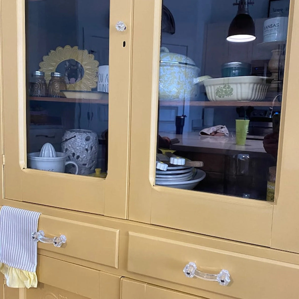 Glass Depression Clear Drawer Pull and Cabinet Knobs - Forge Hardware Studio