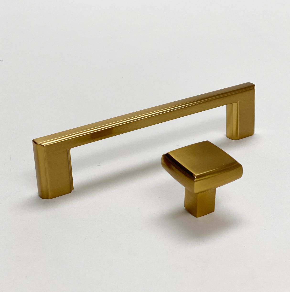 Warm Brass "Belfour No. 2" Cabinet Knobs and Drawer Pulls - Forge Hardware Studio