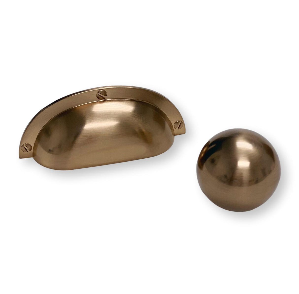 Champagne Bronze “Kira” Large Cabinet Ball Knob - Forge Hardware Studio
