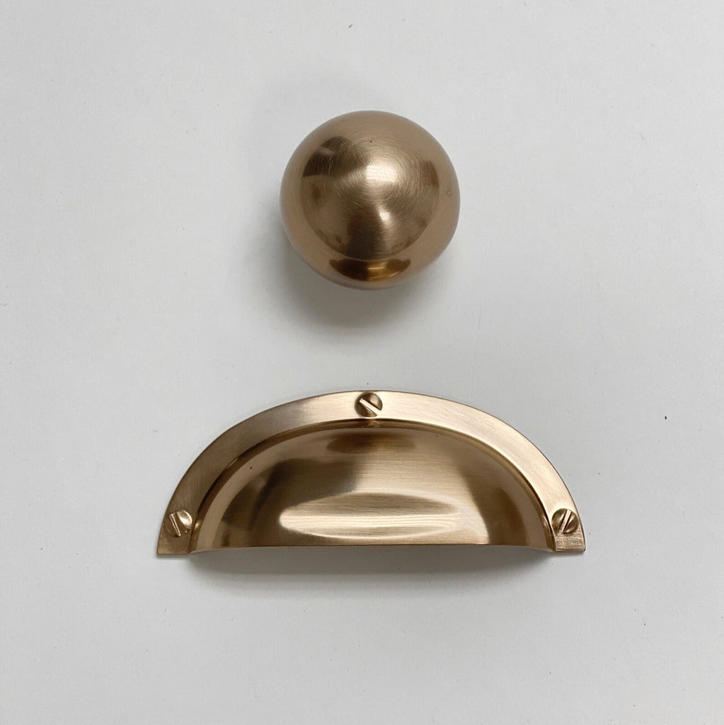 Champagne Bronze “Kira” Large Cabinet Ball Knob - Forge Hardware Studio