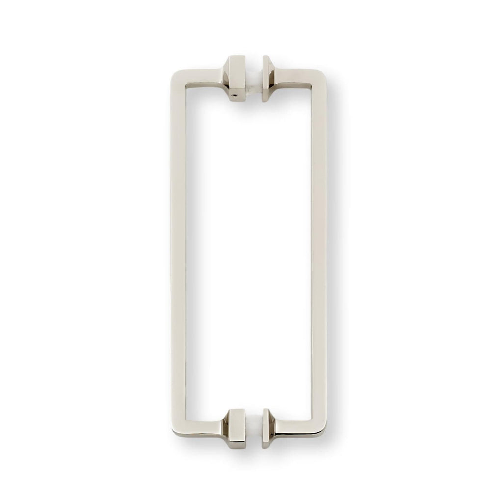 Polished Nickel Glass Shower Door Handle - Back to Back Shower Knob - Forge Hardware Studio