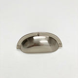 Brushed Nickel “Kira” Large Ball Knob and Cup Pull
