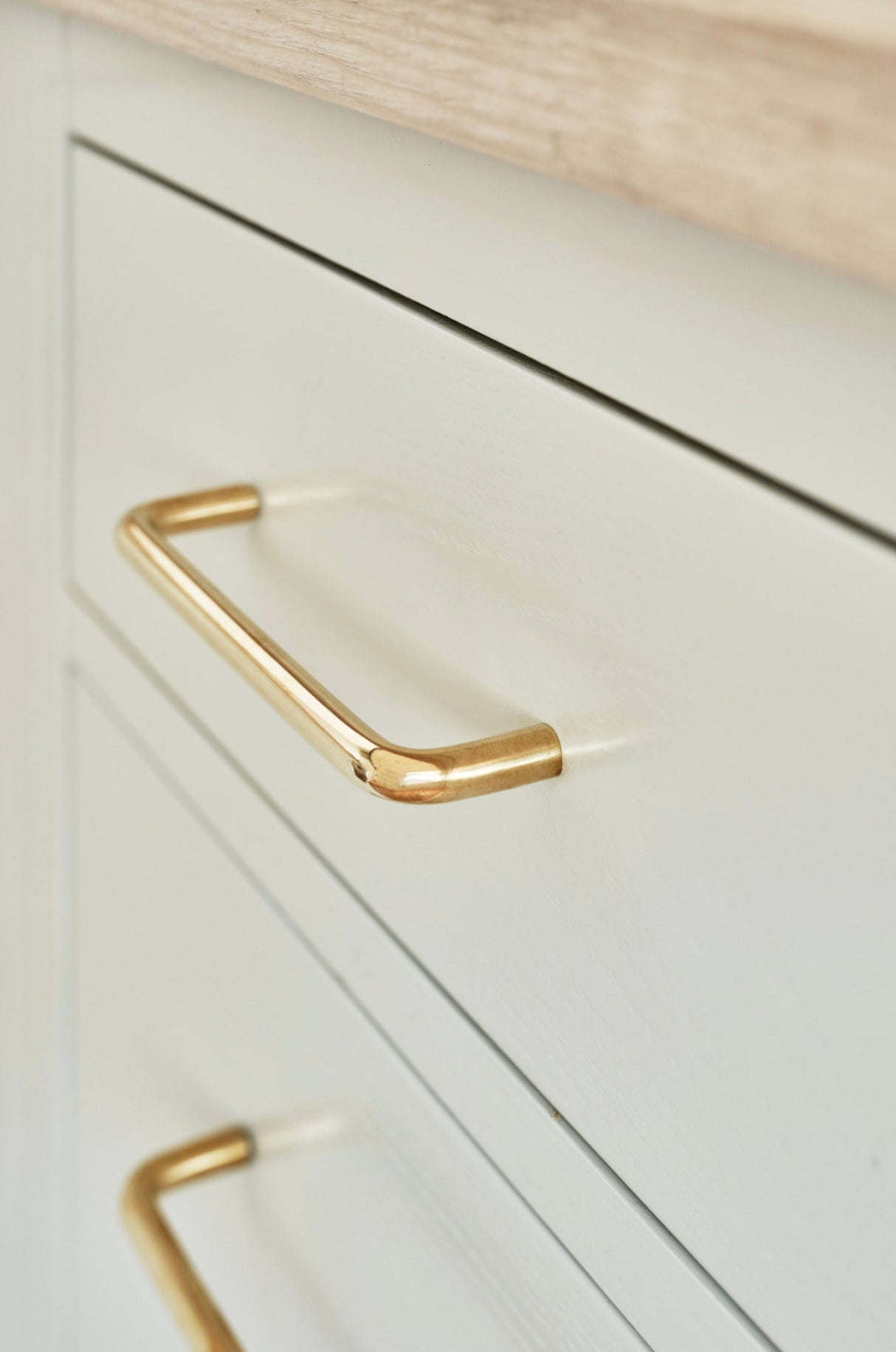 Unlacquered Brass "Patina" Cabinet Knob and Wire Drawer Pulls - Forge Hardware Studio