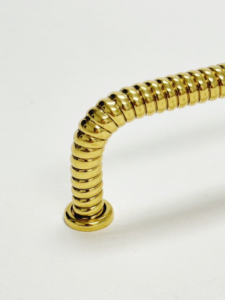 Polished Brass "Rope" Drawer Pull - Forge Hardware Studio