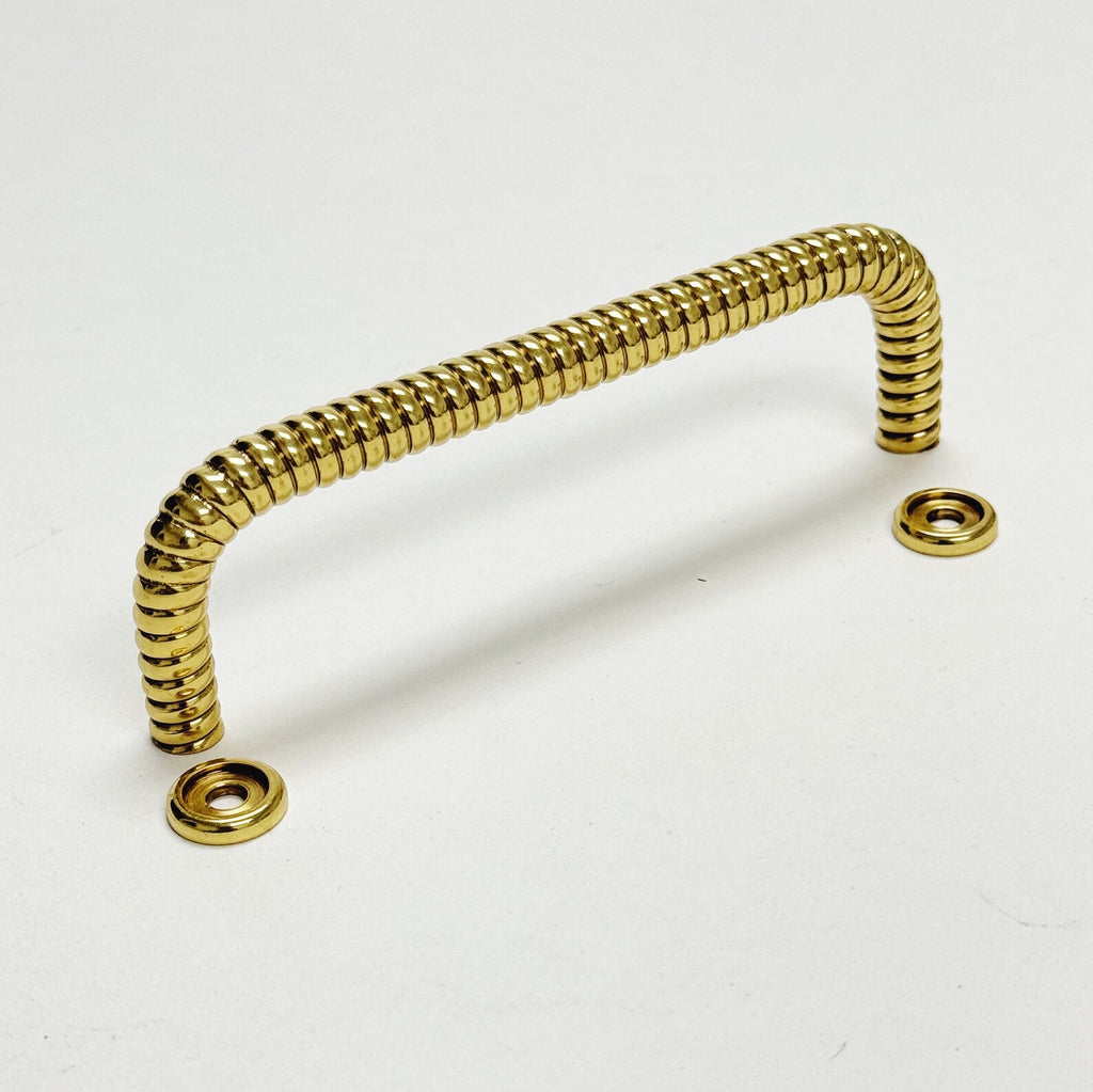 Polished Brass "Rope" Drawer Pull - Forge Hardware Studio