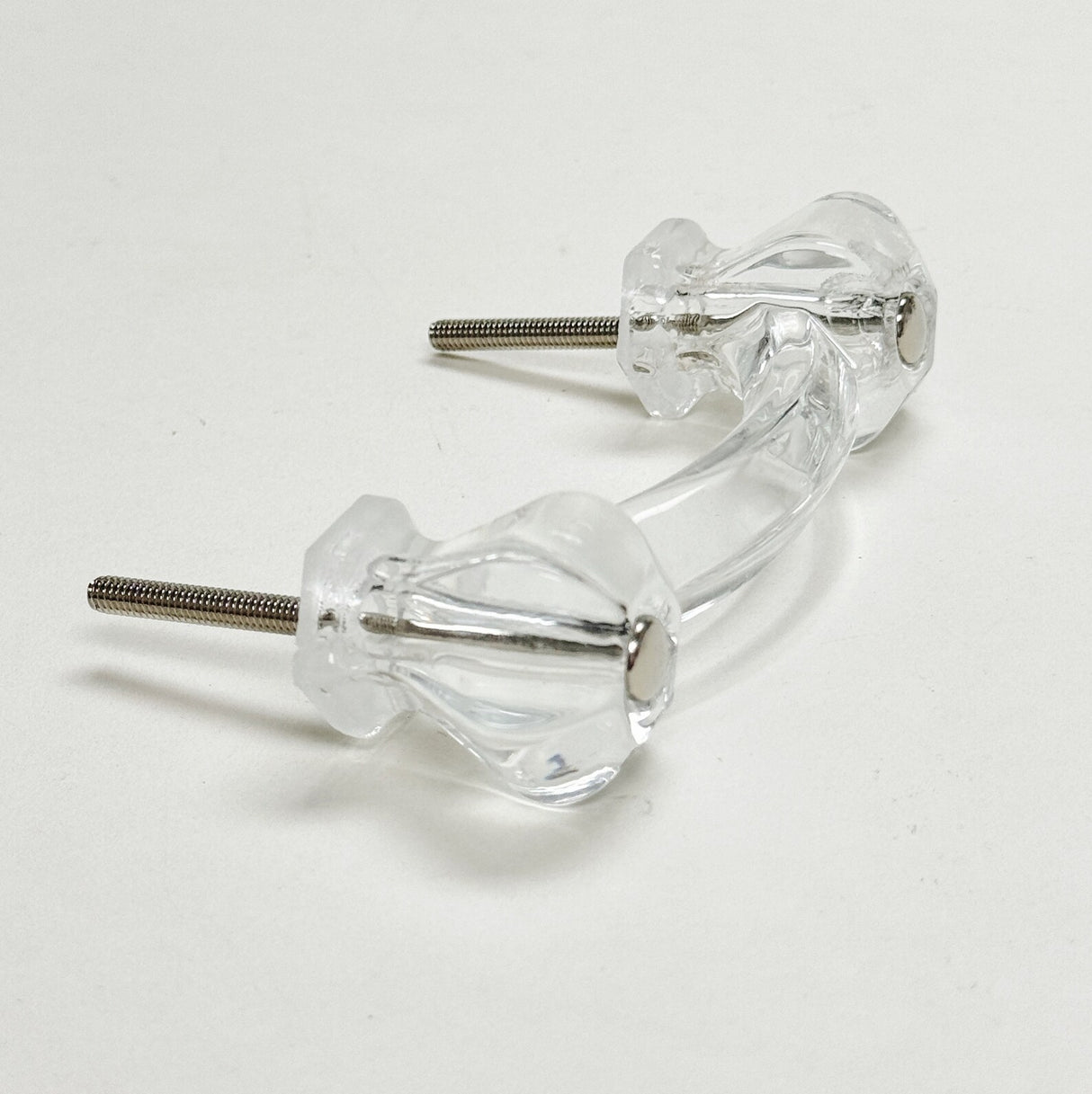 Glass Depression Clear Drawer Pull and Cabinet Knobs - Forge Hardware Studio