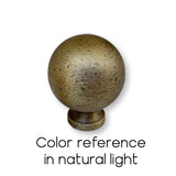Distressed Brass "Fia" Round Glass Shower Knob - Industry Hardware