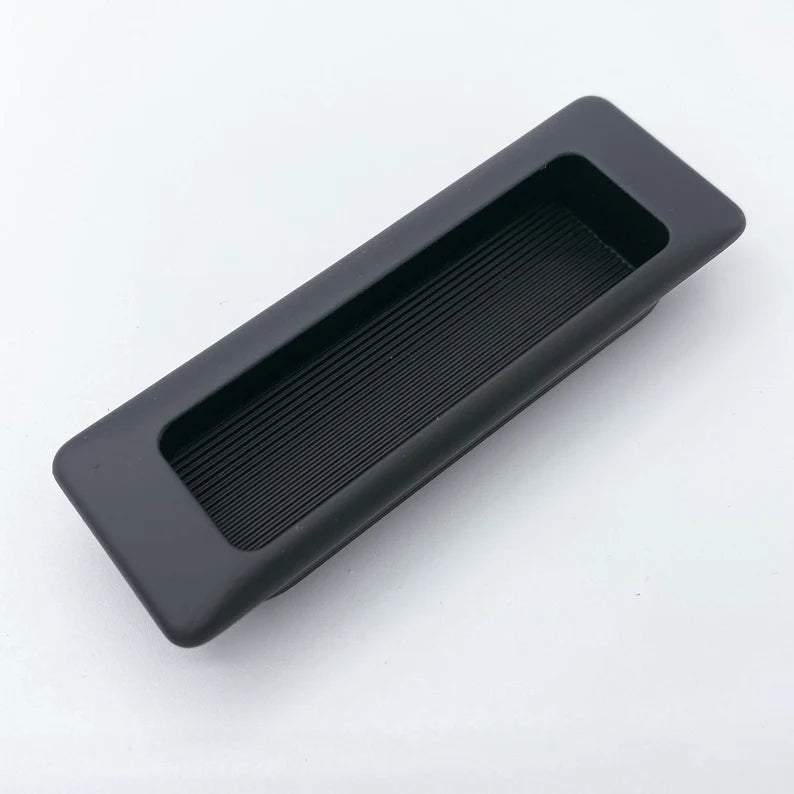 Recessed Matte Black Drawer Pulls