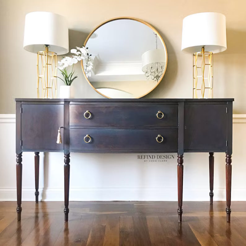 Worn Brass "Capri" Cabinet Drawer Ring Pulls