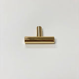 T-Bar "European" Unlacquered Polished Brass Cabinet Knobs and Pulls
