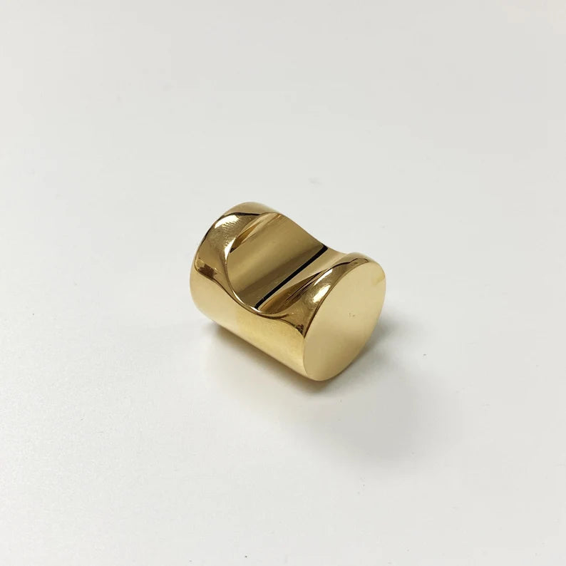 T-Bar "European" Unlacquered Polished Brass Cabinet Knobs and Pulls