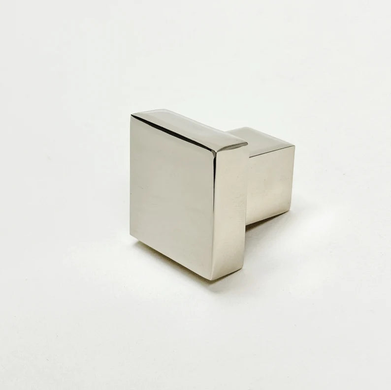 Polished Nickel "Glam" Cabinet Knobs and Drawer Pulls
