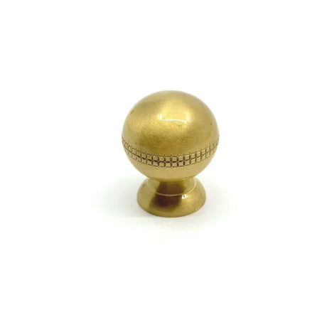 Satin Brass "Punto" Cabinet Ball Knob and Drawer Pulls