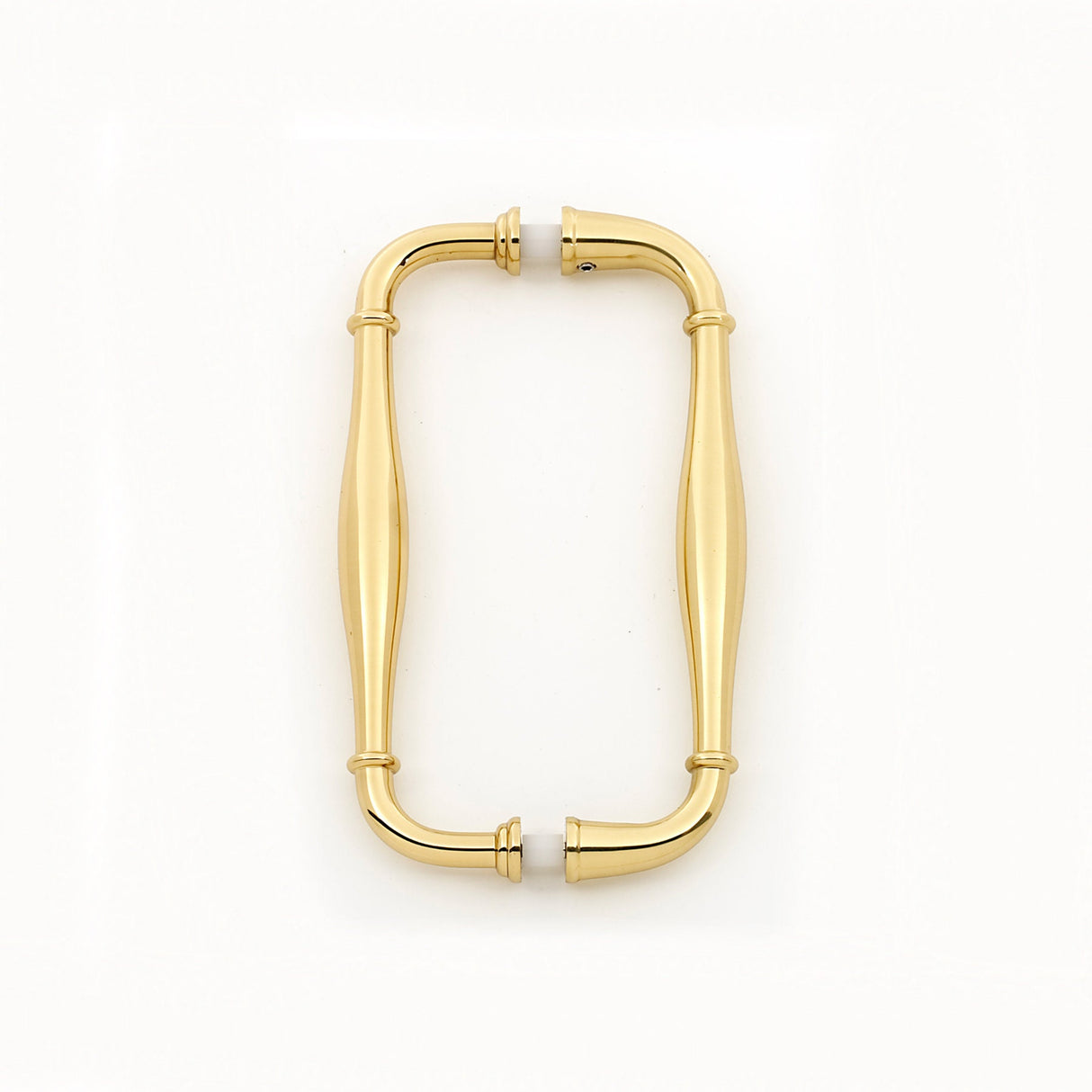 Brass Glass "Kensington" Shower Door Handle - Back to Back Shower Knob - Forge Hardware Studio