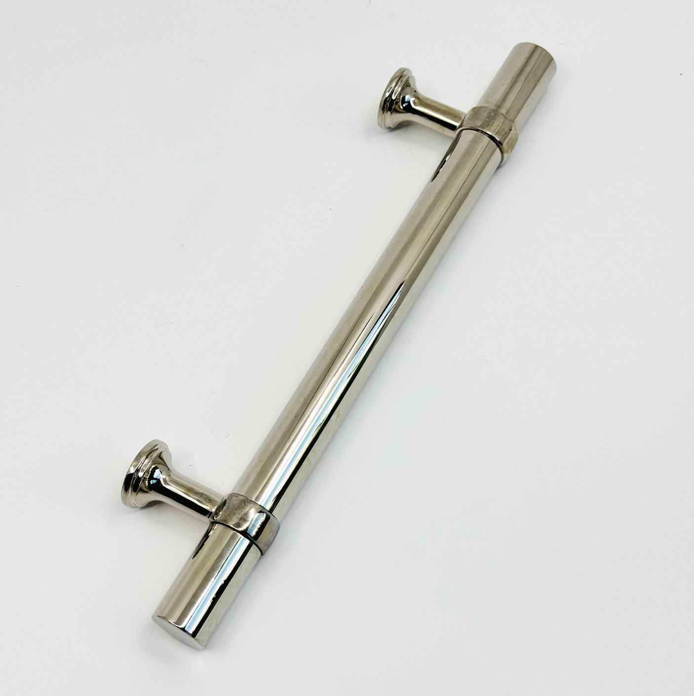 Smooth T-Bar "Contemporary" Polished Nickel Knobs and Pulls