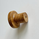 Modern "Pinta" Round Wall Hook in Lacquered Oak