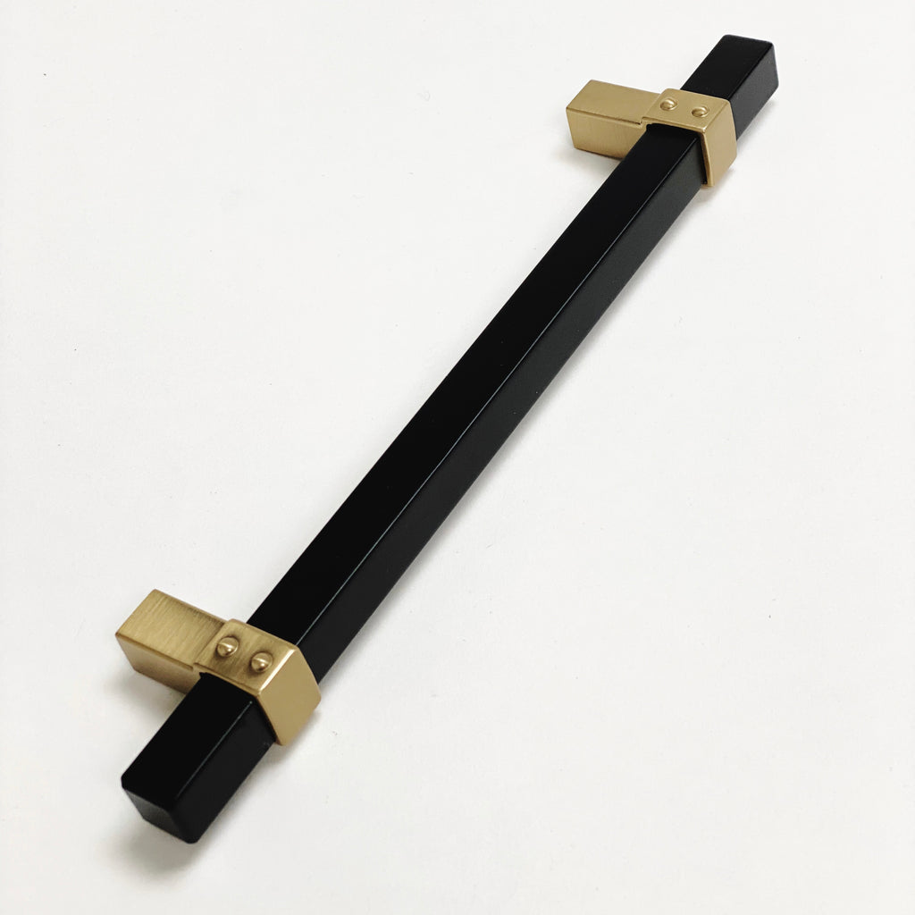 Champagne Bronze and Matte Black "Rio" Dual-Finish Cabinet Knob and Drawer Pulls - Forge Hardware Studio