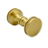 Solid Brass "Reeded" Round Glass Shower Knob - Industry Hardware