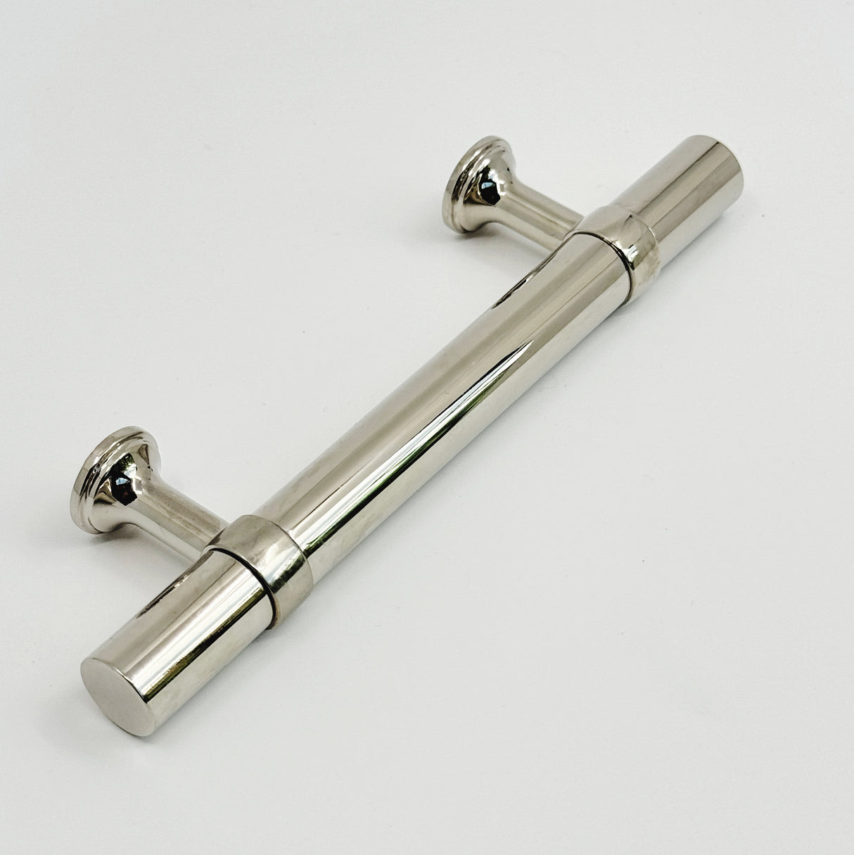 Smooth T-Bar "Contemporary" Polished Nickel Knobs and Pulls