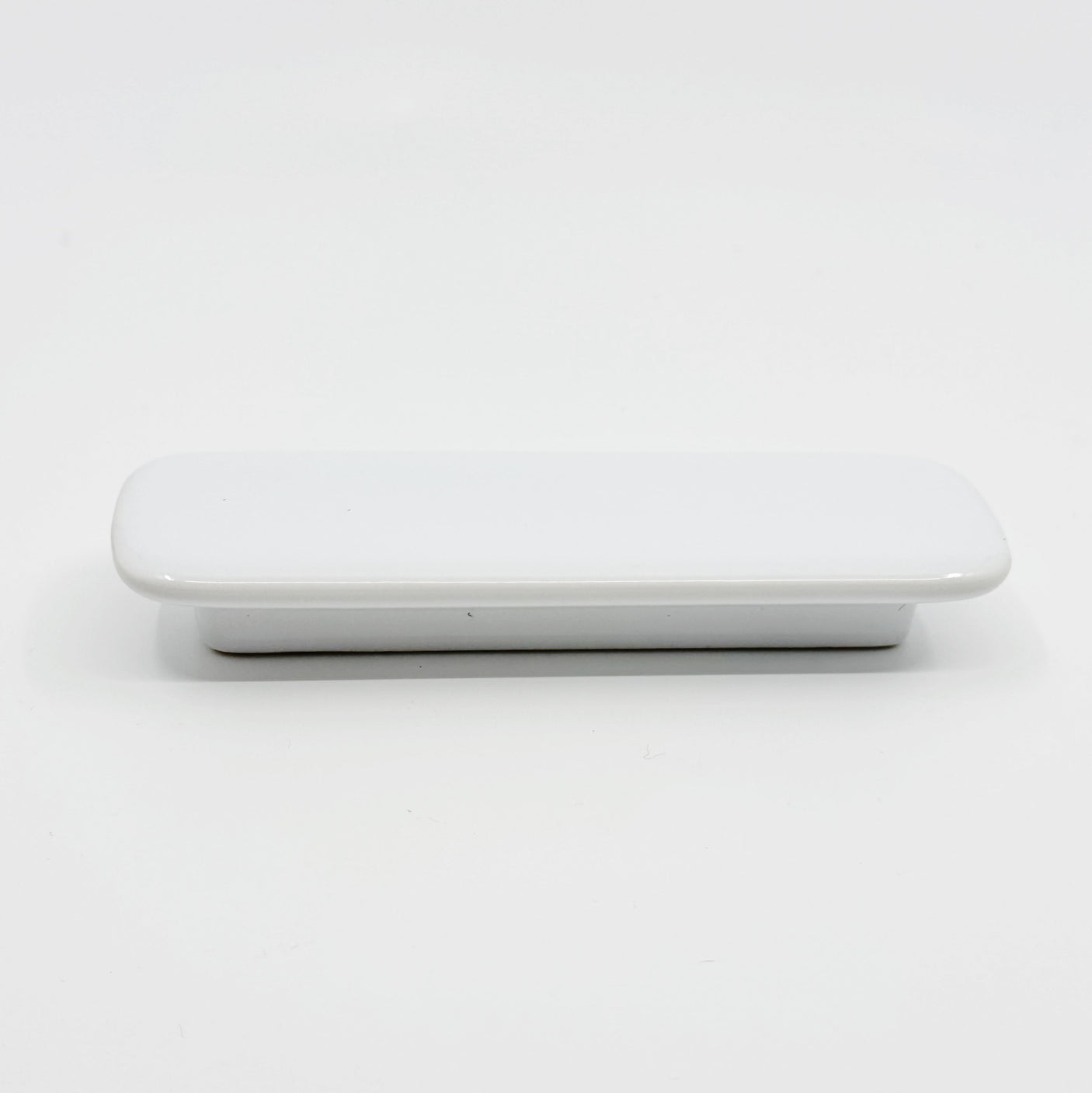 Glossy White "Tabula" Cabinet Knob and Drawer Pull - Euro • Knobs
