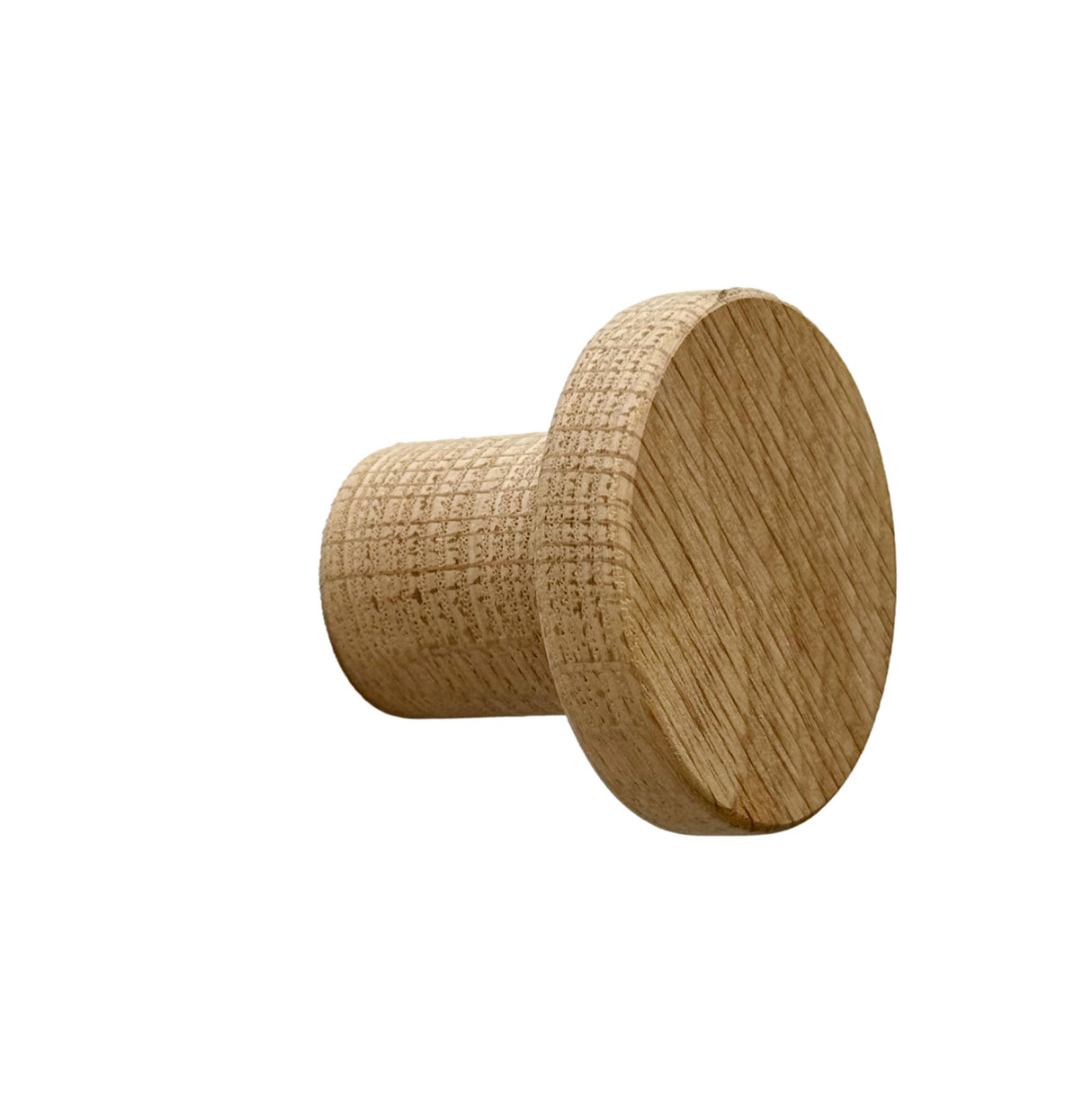 Modern "Pinta" Round Wall Hook in Unlacquered Oak