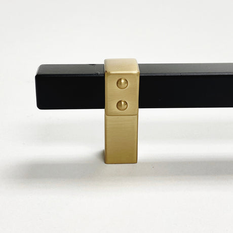 Champagne Bronze and Matte Black "Rio" Dual-Finish Cabinet Knob and Drawer Pulls - Forge Hardware Studio
