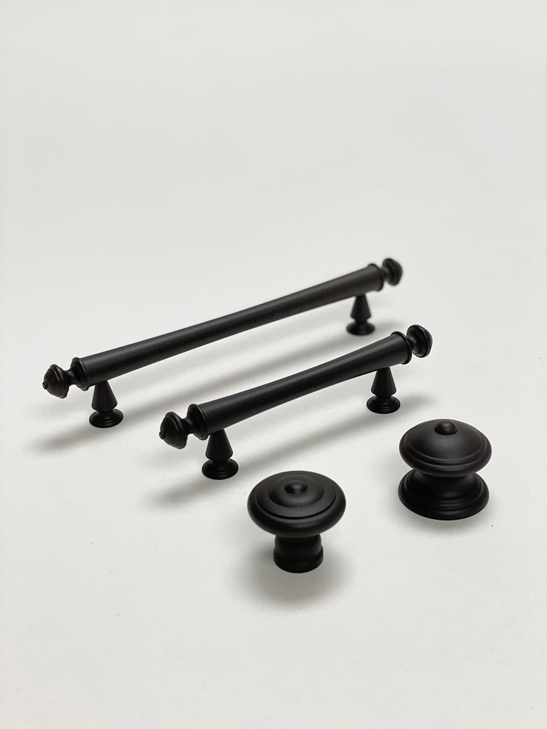 Oil Rubbed Bronze "Emmeline" Cabinet Knobs and Drawer Pulls - Forge Hardware Studio