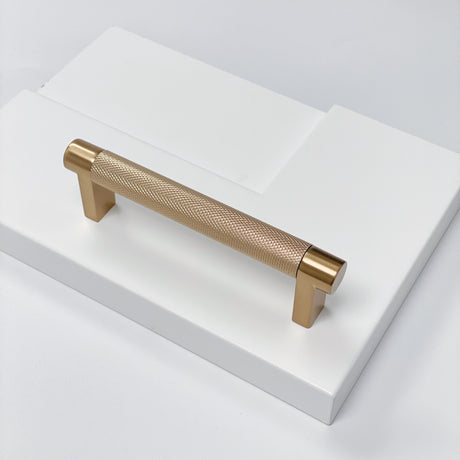 Knurled "Converse" Champagne Bronze Cabinet Knobs and Drawer Pulls - Forge Hardware Studio