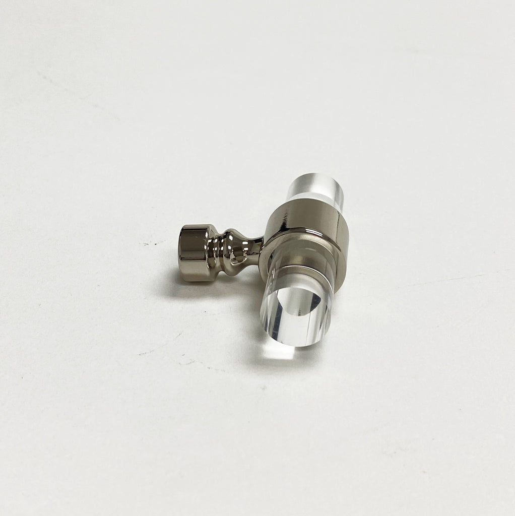 Lucite Polished Nickel "Bank" Drawer Pulls and Cabinet Knobs - Forge Hardware Studio