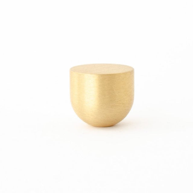 Unlacquered Brushed Brass "Little Cup" Cabinet Knob - Forge Hardware Studio