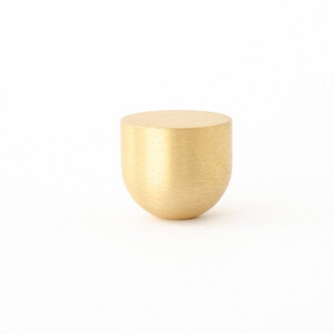 Unlacquered Brushed Brass "Little Cup" Cabinet Knob - Forge Hardware Studio