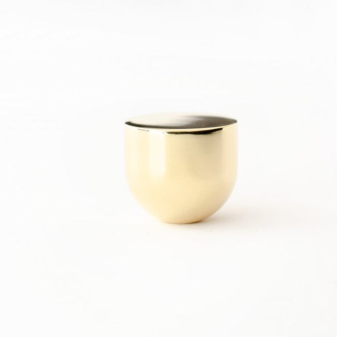 Unlacquered Polished Brass "Little Cup" Cabinet Knob - Forge Hardware Studio
