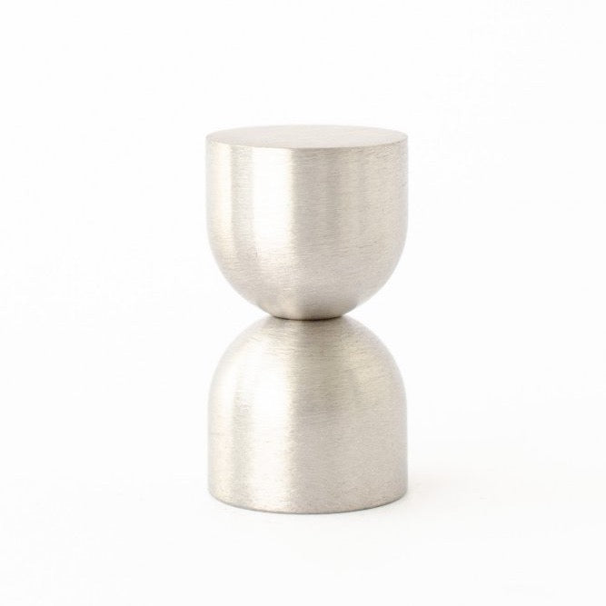 Brushed Nickel "Double Cup" Cabinet Knob and Wall Hook - Forge Hardware Studio