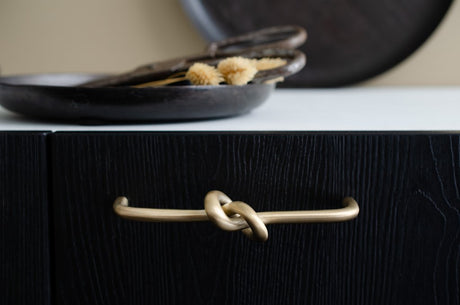 Brushed Unlacquered Brass "Knot" 5 in. Drawer Pull