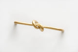 Brushed Unlacquered Brass "Knot" 5 in. Drawer Pull