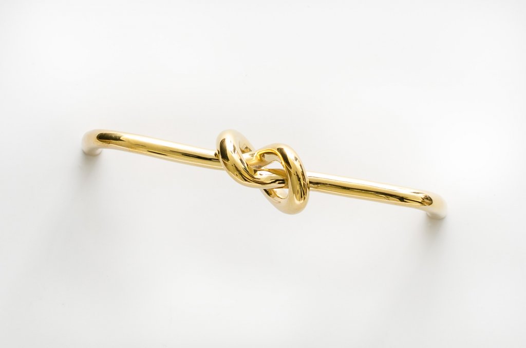 Polished Unlacquered Brass "Knot" 5 in. Drawer Pull