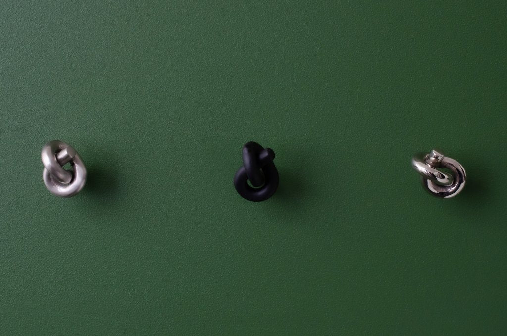 Matte Black "Knot" Cabinet Knob and Wall Hook
