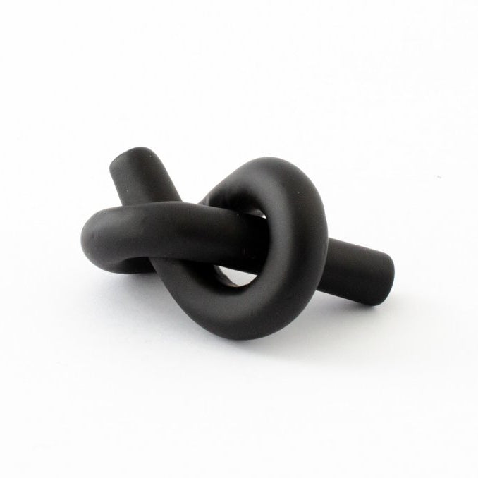 Matte Black "Knot" Cabinet Knob and Wall Hook