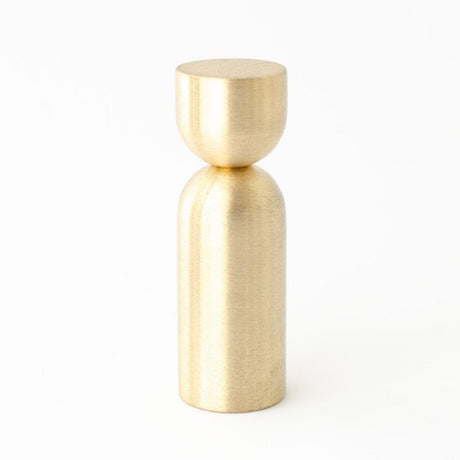 Unlacquered Brushed Brass "Pedestal Cup" Round Wall Hook - Forge Hardware Studio