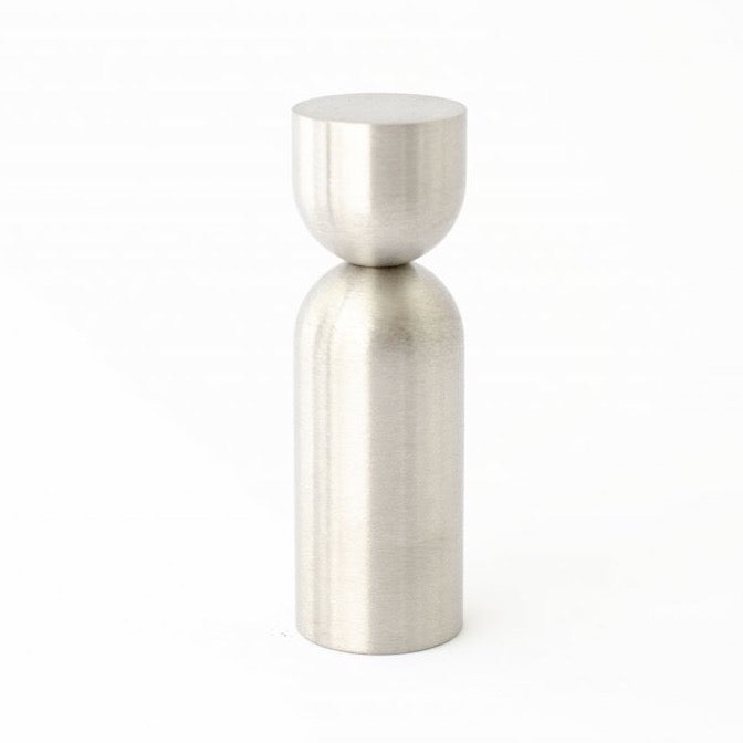 Brushed Nickel "Pedestal Cup" Round Wall Hook - Forge Hardware Studio