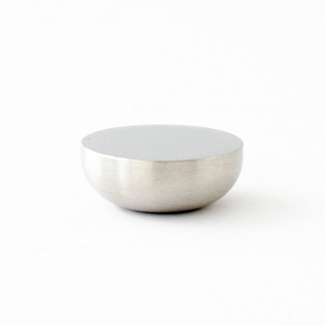 Brushed Nickel "Bowl" Modern Round Cabinet Knob - Forge Hardware Studio