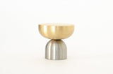 Brass and Nickel " Raised Bowl" Round Cabinet Knob and Hook - Forge Hardware Studio