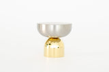 Brass and Nickel " Raised Bowl" Round Cabinet Knob and Hook - Forge Hardware Studio