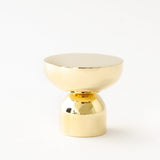 Unlacquered Polished Brass "Raised Bowl" Round Cabinet Knob and Hook - Forge Hardware Studio