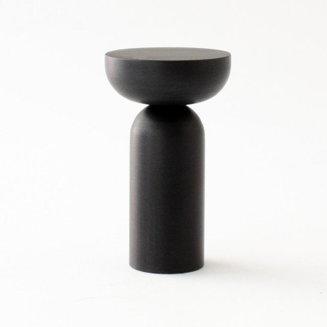 Matte Black "Pedestal Bowl" Round Wall Hook - Forge Hardware Studio